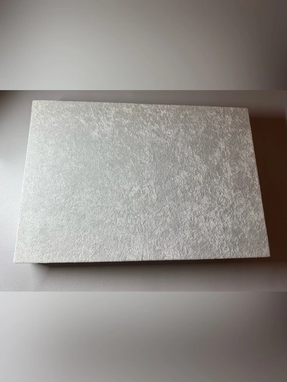 Glass-Top Velvet Jewelry Organizer Tray - Light Gray